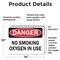 Signmission No Smoking Oxygen In Use Danger Sign, Vinyl Decal, 14in W x 10in L, 2PK OS-2PACK-DS-D-1014-L-19448 - alternate 5